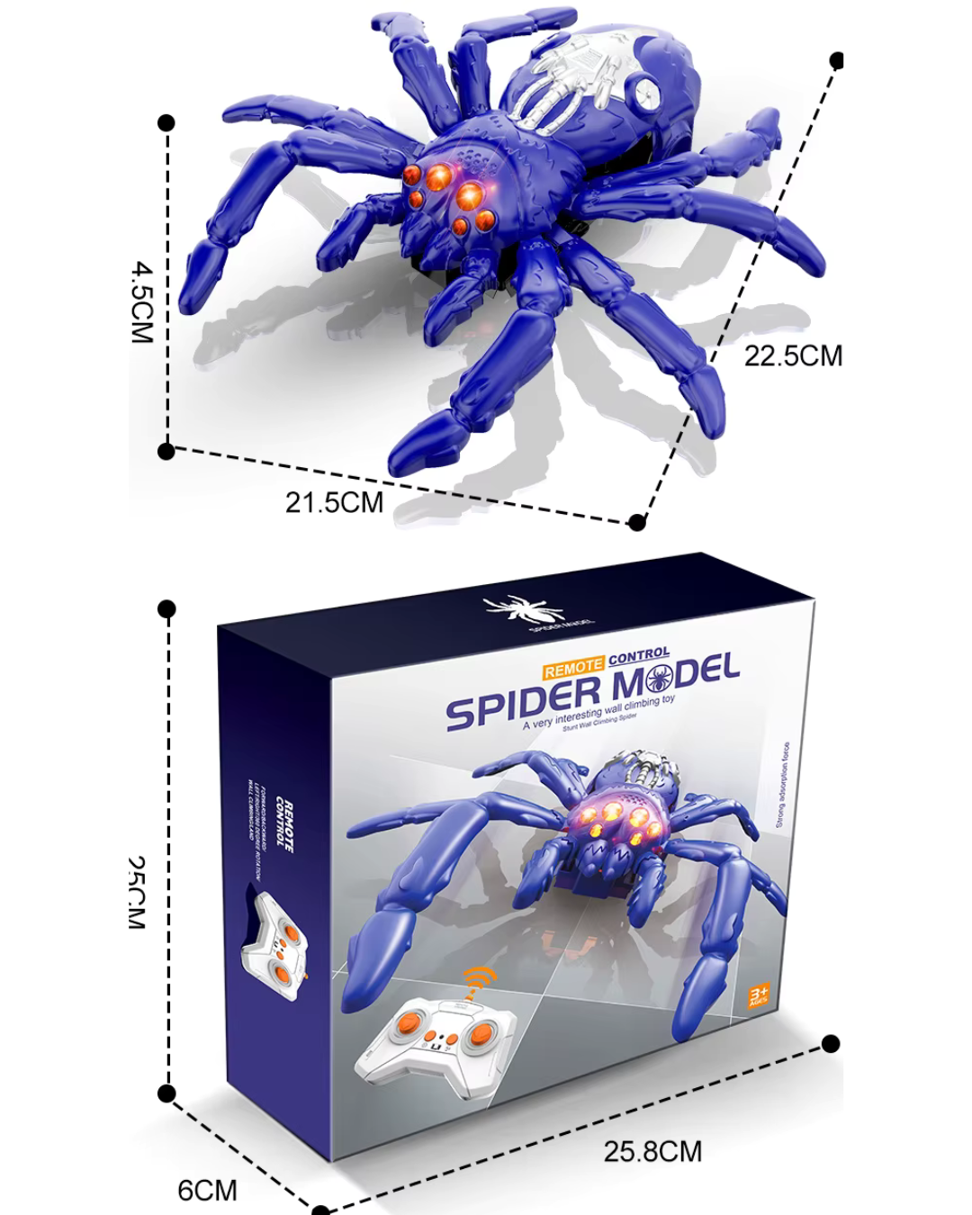 Gecko, Beetle and Spider - remote controlled climbing toys for all ages