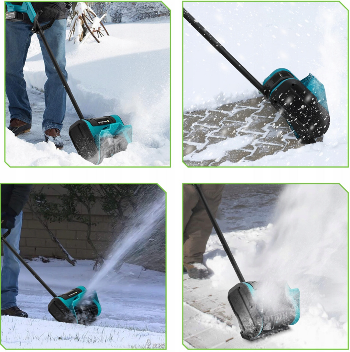 Battery powered snow shovel