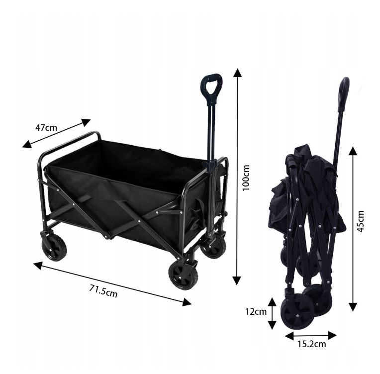 GoCarry Collapsible Cargo Trolley - For beach, garden & shopping