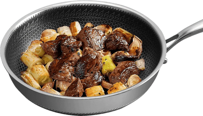 Premium Hybrid pan – frying pan stainless & non-stick in one
