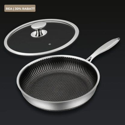 Premium Hybrid pan – frying pan stainless & non-stick in one