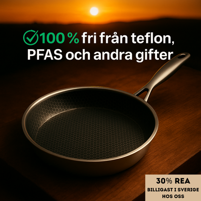 Premium Hybrid pan – frying pan stainless & non-stick in one