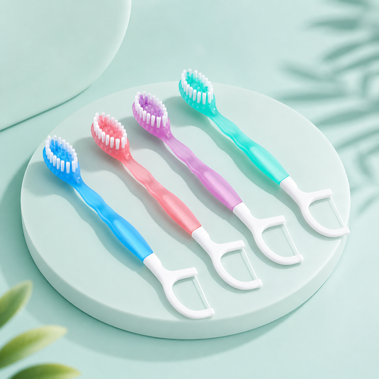 Portable Toothbrush with Toothpaste &amp; Floss (20-pack)