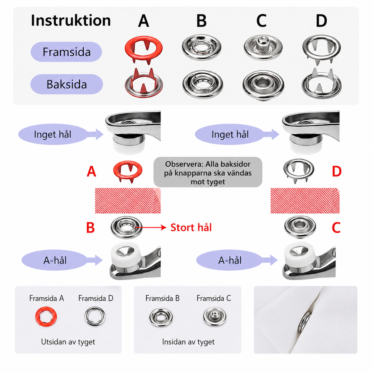 Metal Push Buttons with Mounting Pliers