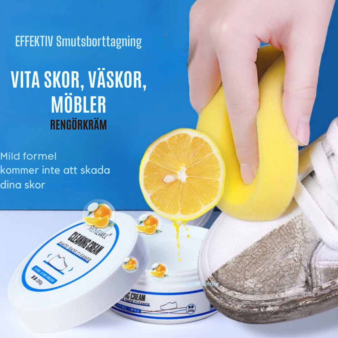 Cleaning cream for shoes