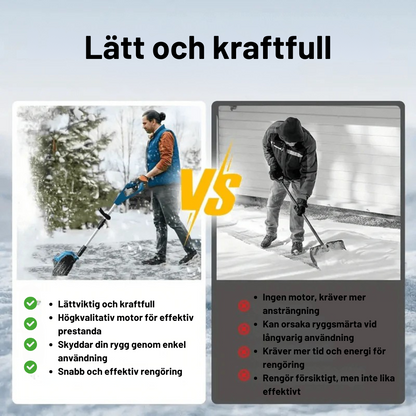 Battery powered snow shovel
