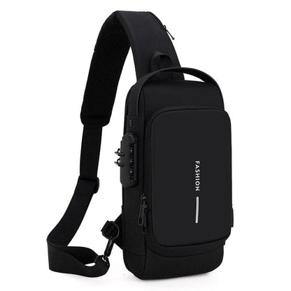 Anti-theft and waterproof shoulder strap bag with USB charging