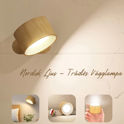 Nordic Light – cordless, rechargeable and remote-controlled wall lamp in Scandinavian design