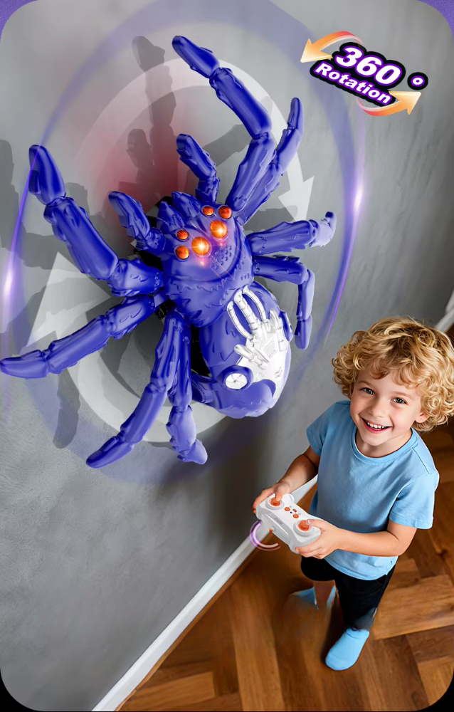 Gecko, Beetle and Spider - remote controlled climbing toys for all ages