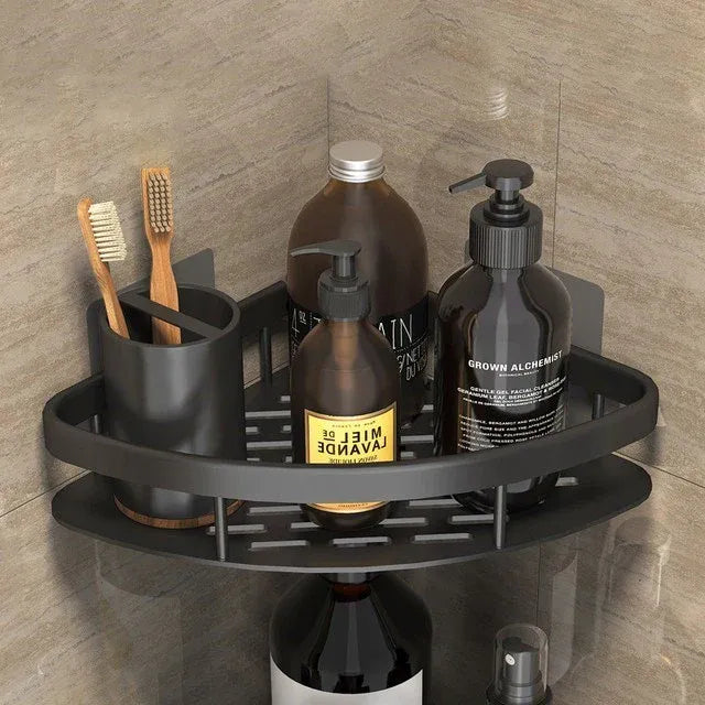 Self-adhesive wall shelf without drilling - Stable storage for bathroom & kitchen